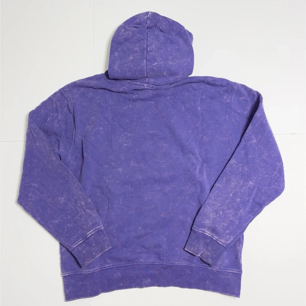 Nike Air Jordan Flight Essential Washed Fleece Hoodie Sz M Concord Purple DR3087